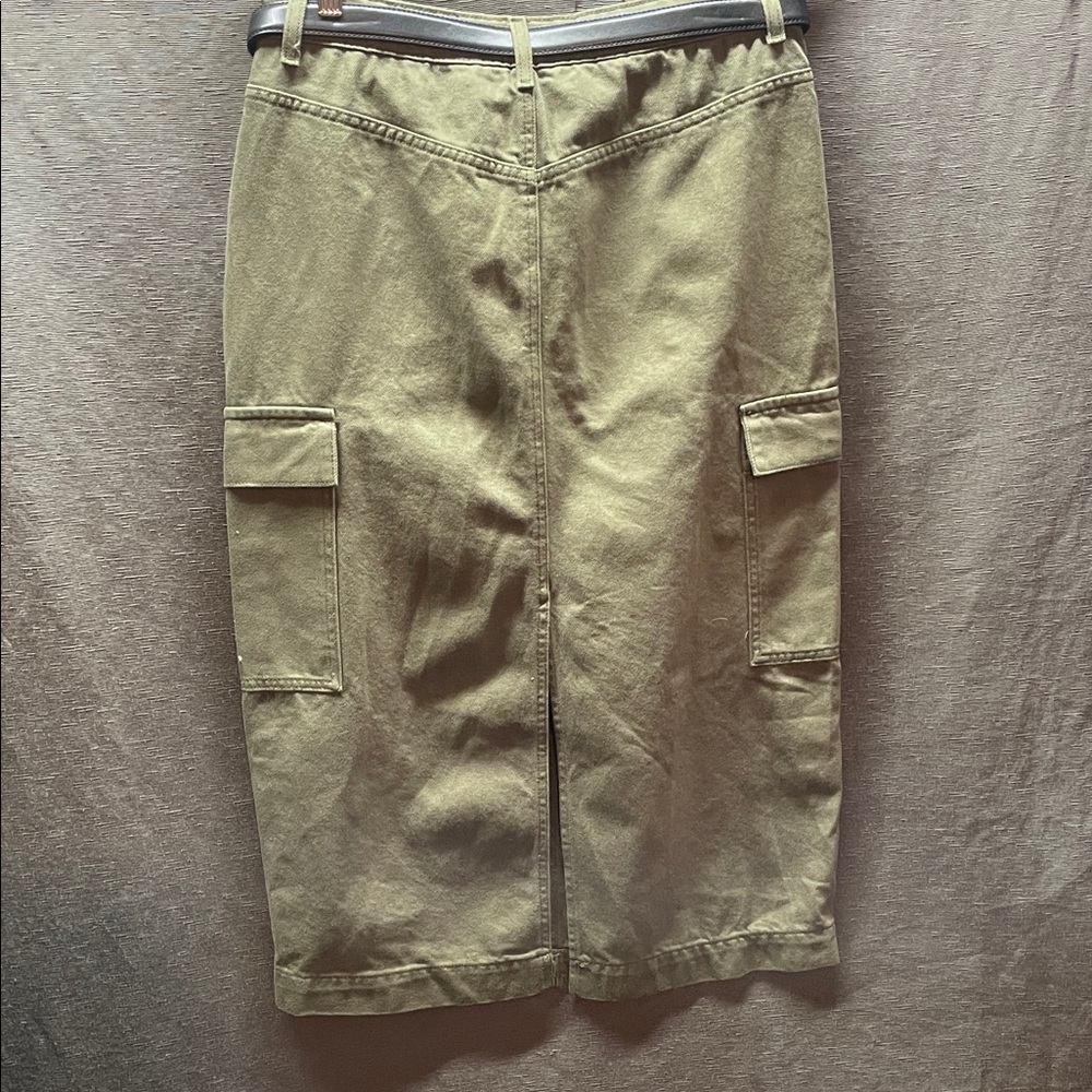 Gianni Bini Olive Cargo midi pencil Skirt - Picture 9 of 11